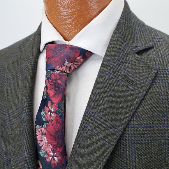 Brooks Brothers Classic 42R Plaid Wool Sport Coat Blazer Elbow Patches Gray